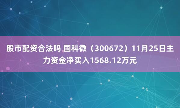 股市配资合法吗 国科微（300672）11月25日主力资金净买入1568.12万元